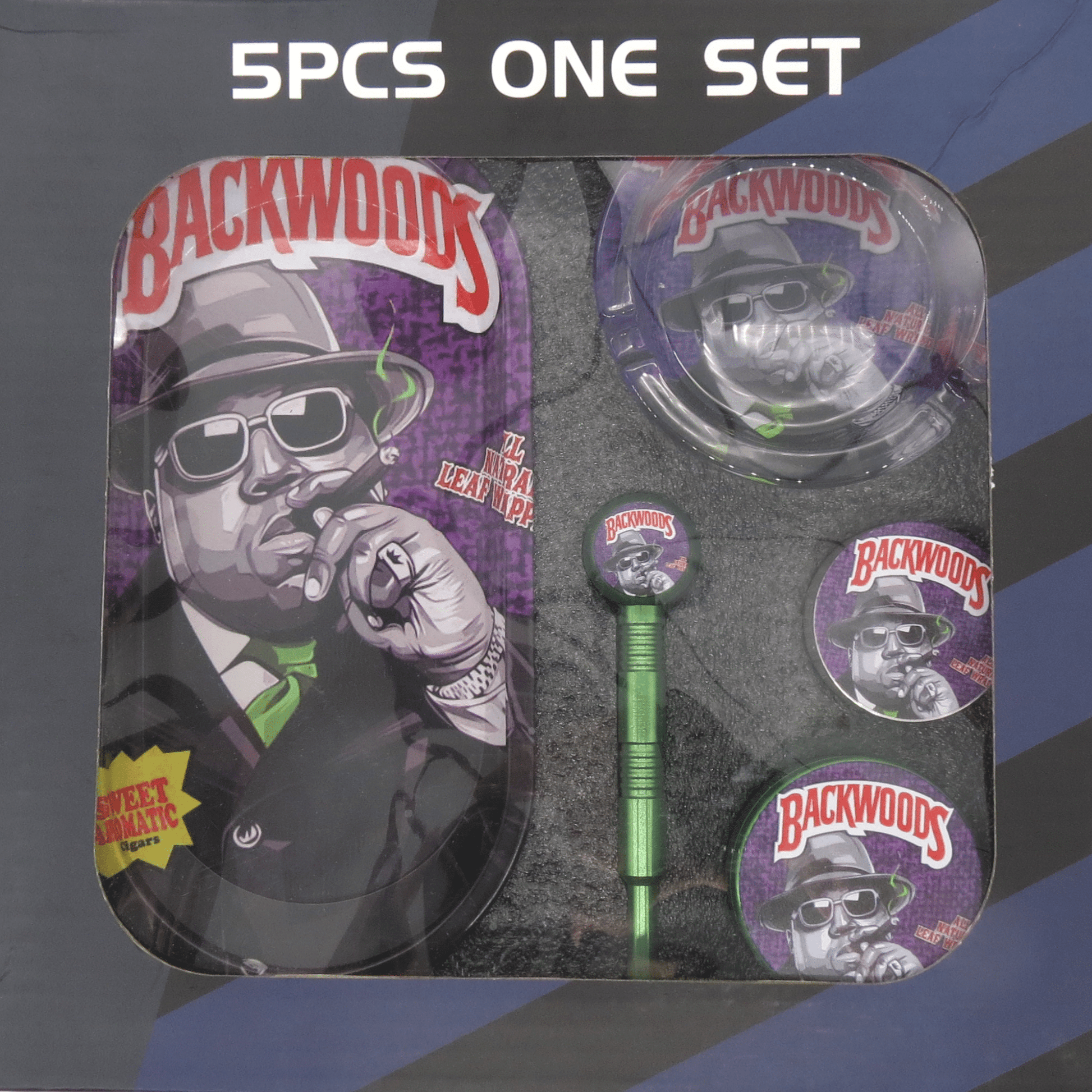 Levels Backwoods 5 Pc Set Backwoods 5 Piece Set | Rolling Tray Set | Smoke-King 