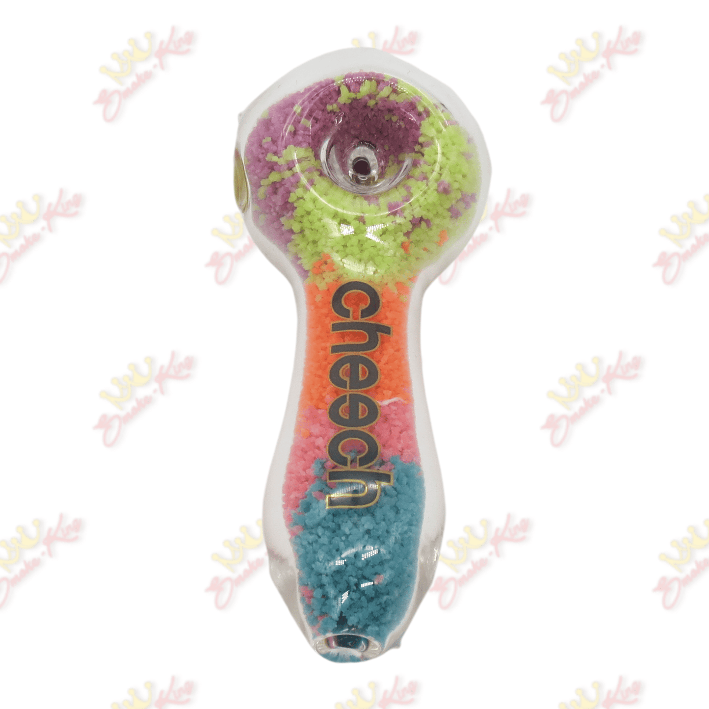 cheech Multi-Color Filled Glass Pipe San Filled Glass Pipe | Smoke King