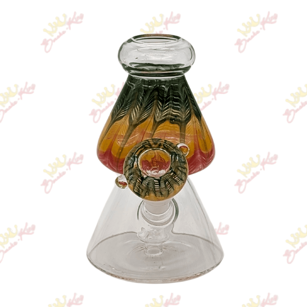 Smoke King Rasta 6' Inch Mushroom Fancy Water Pipe 6' Inch Mushroom Fancy Water Pipe | Smoke-King