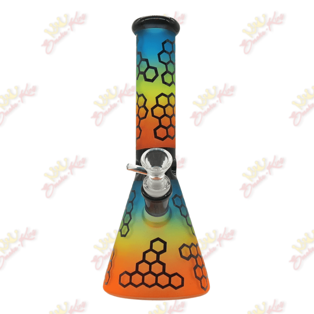 Smoke King 10" Honeycomb Rainbow Bong