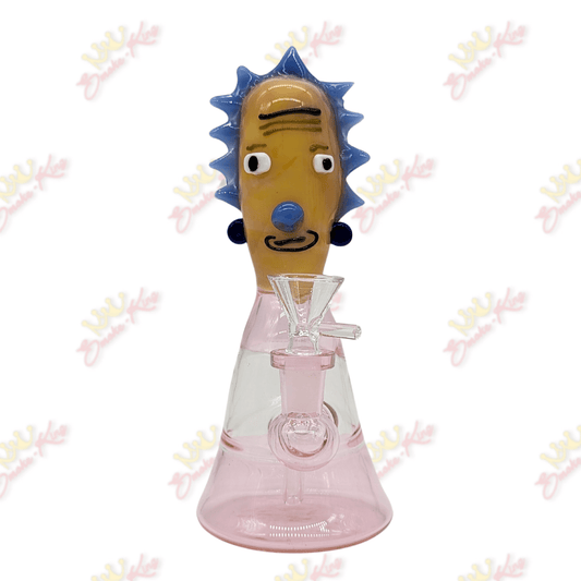 Smoke King Blue 8' Inch Pink Cartoon Water Pipe