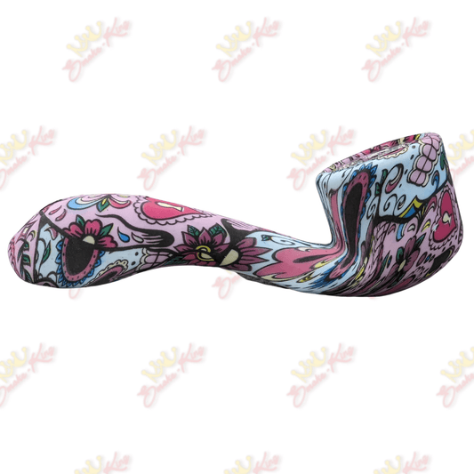 Smoke King Pink Abstract Silicone Pipe Pink Abstract Silicone Pipe | Smoke King