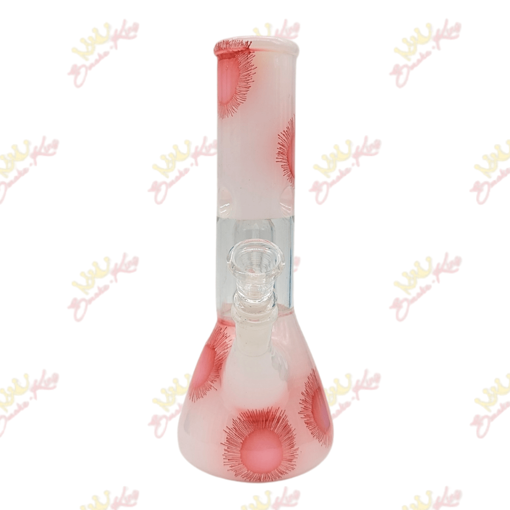 Smoke King 8' Inch Percolator Flower Design Bong