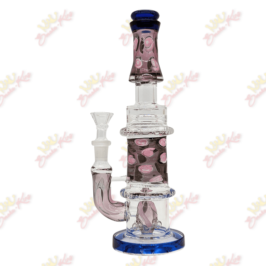 Smoke King Brown 11' Inch Dual Glass Water Pipe