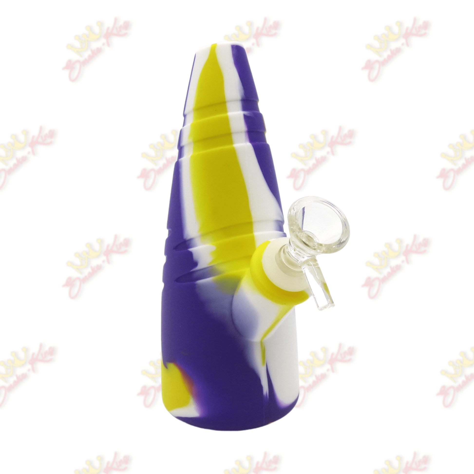 Smoke King Purple & Yellow Cone Silicone Bong Cone Silicone Bong | Smoke King