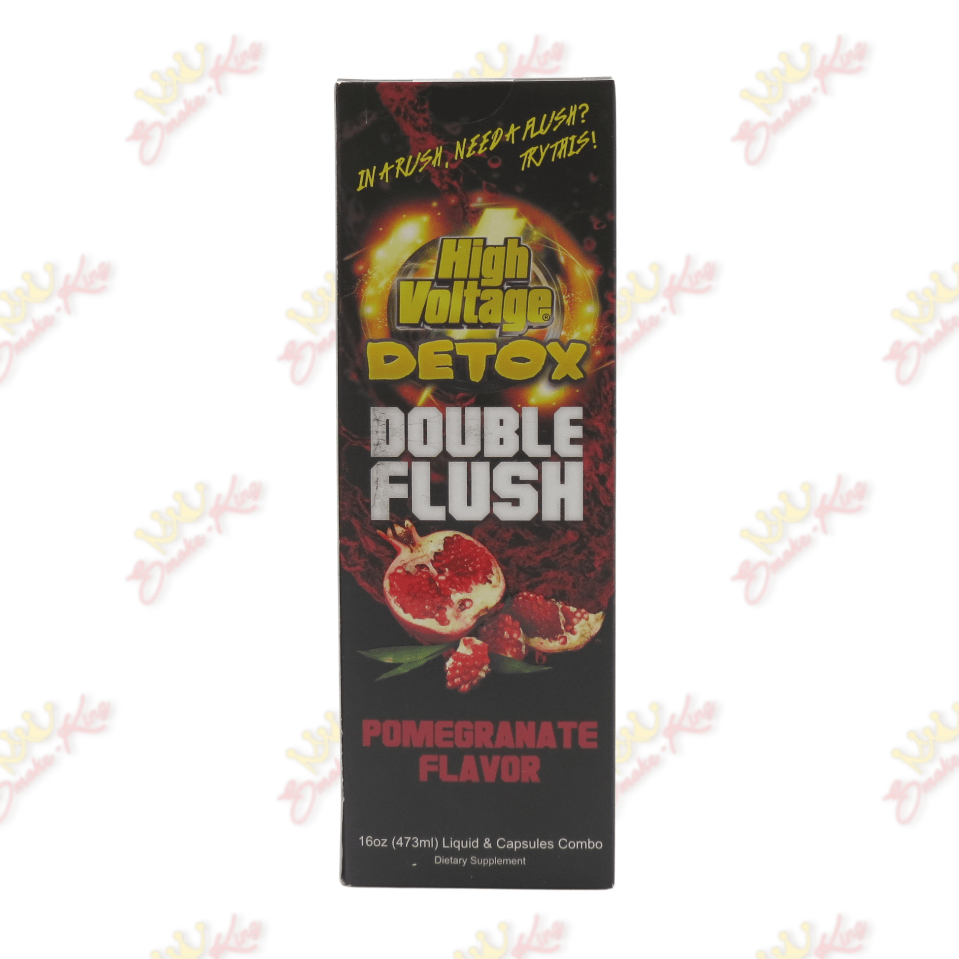 High Voltage Pomegranate Flavor High Voltage double flush detox High Voltage Double Flush | Detox | Smoke King