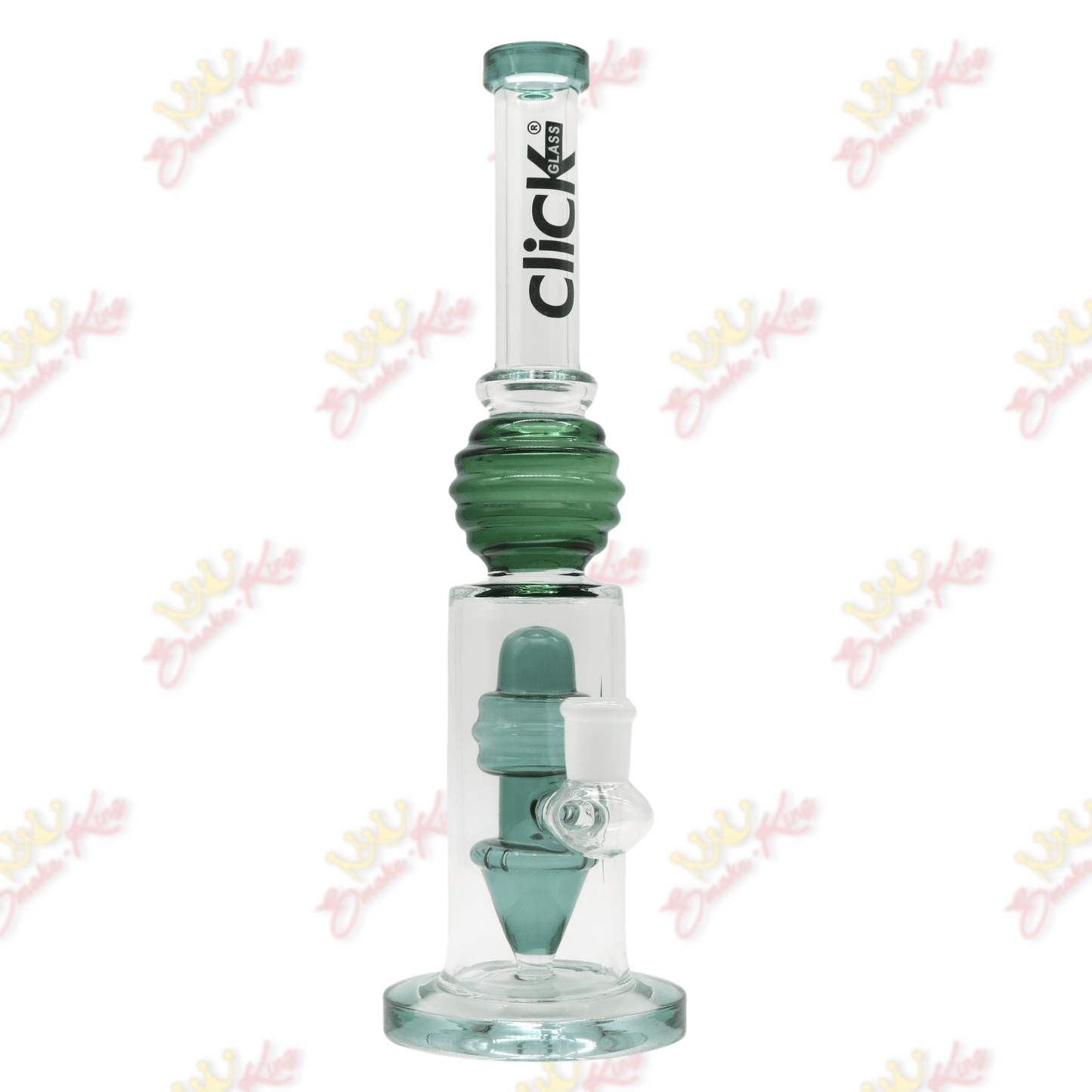 Click Glass 11" Green Click Glass Straight Bong 11" Green Click Glass Straight Bong | Smoke King