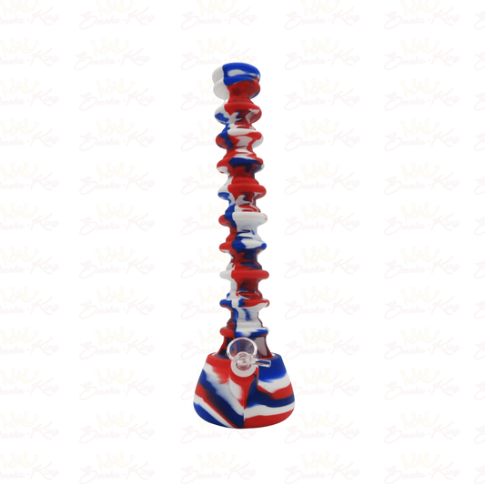 Red/Blue Expandable Silicone Bong