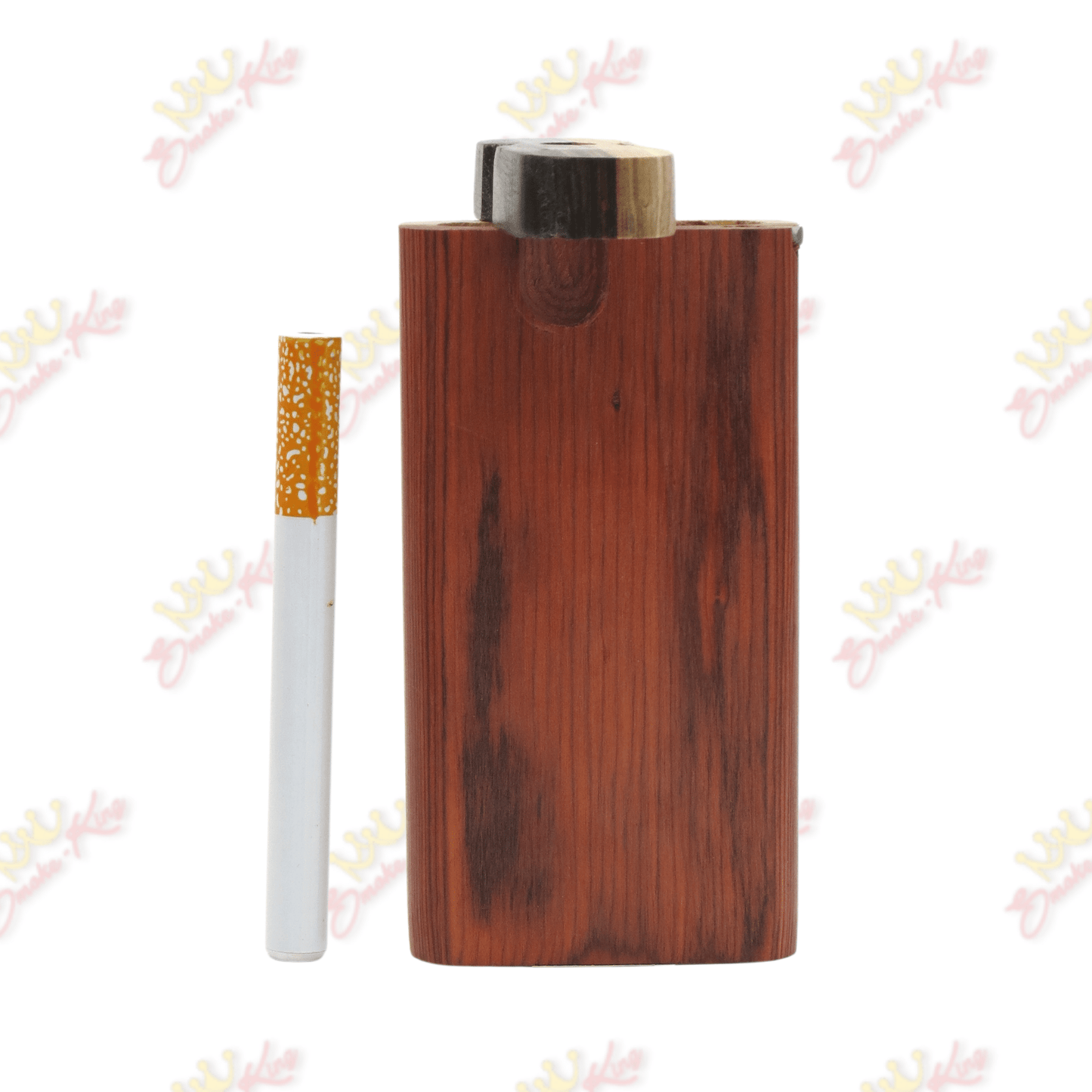 Brown & Cream wood dugout one hitter