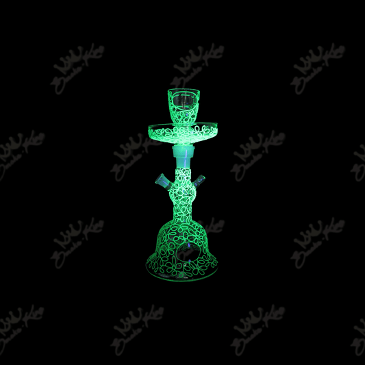 Smokeking glow-hookah Green Glass Glow Hookah