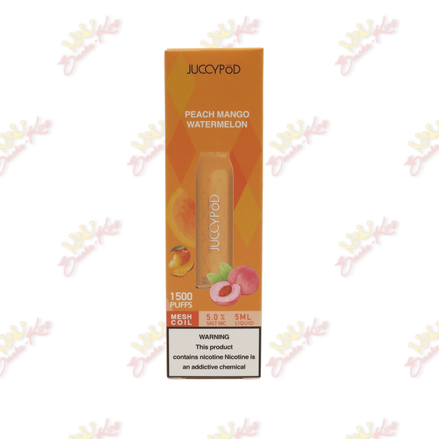 Juicy Pods Disposable Vapes Peach Mango Watermelon / One for $11.99 Juicy Pod (1500 puffs)