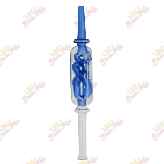 Smoke King Glass Blue Spiral Nectar Collector Glass Blue Spiral Nectar Collector | Smoke King