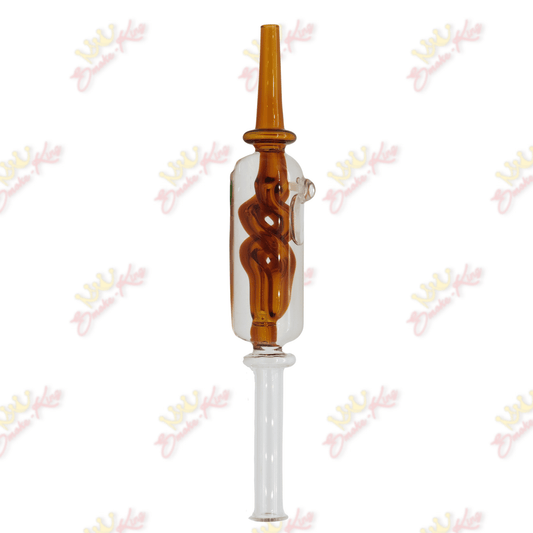 Smoke King Glass Brown Spiral Nectar Collector Glass Brown Spiral Nectar Collector | Smoke King