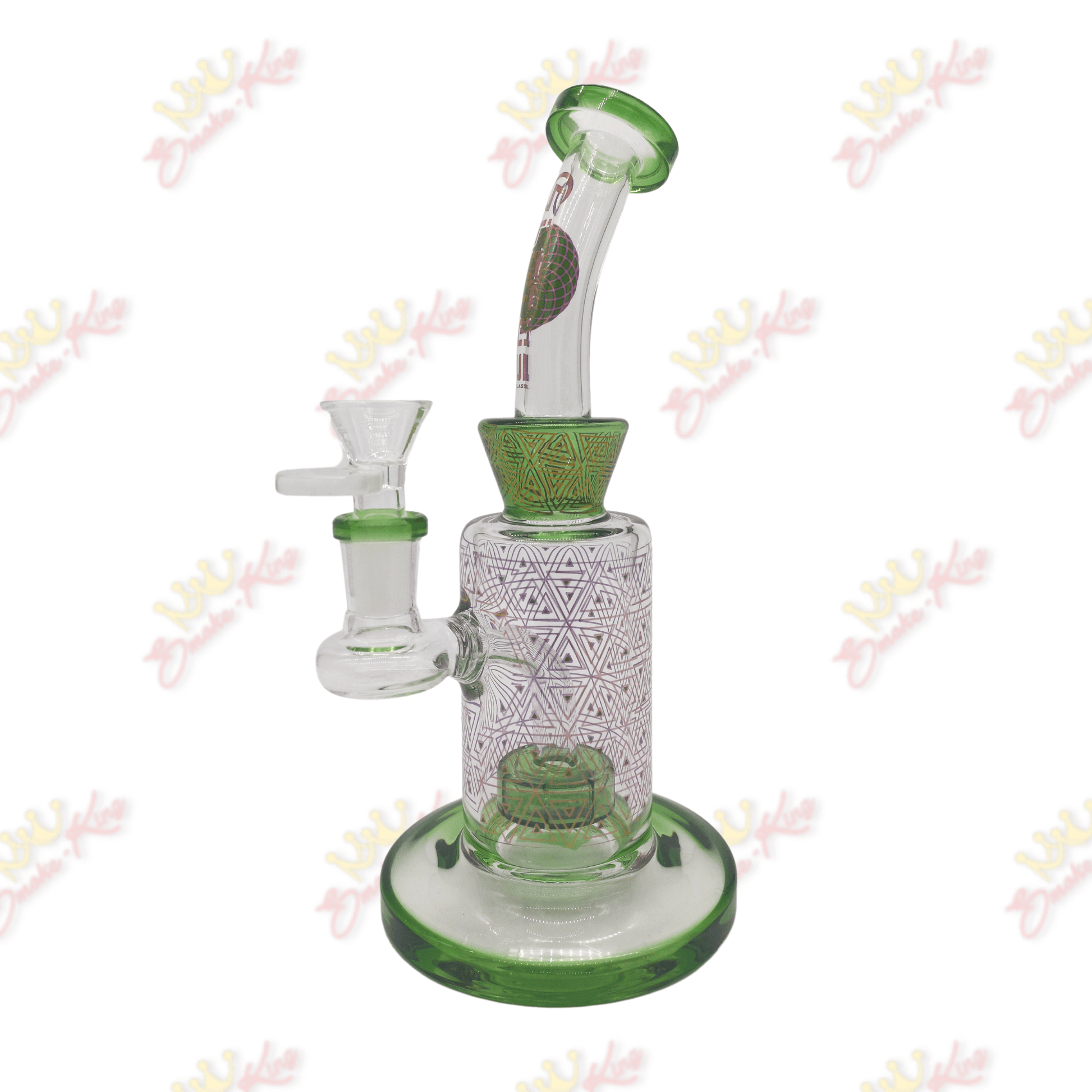 Smoke King Green Lotus Glass 10' Inch Bong Lotus Glass 10' Inch Bong | Smoke King