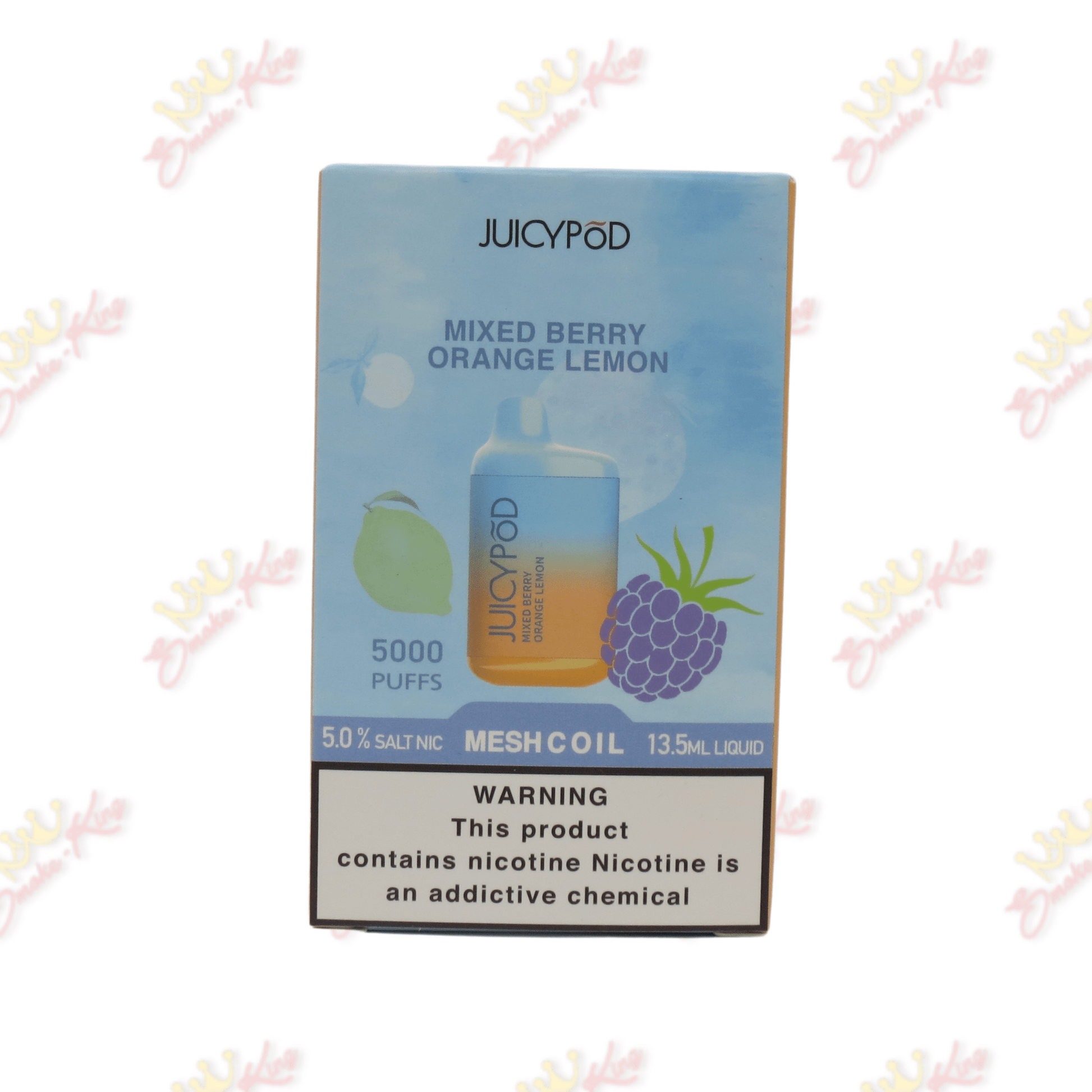 Juicy Pods Disposable Vapes Mixed Berry Orange Lemon / One for $19.99 Juicy Pod (5000 Puffs)