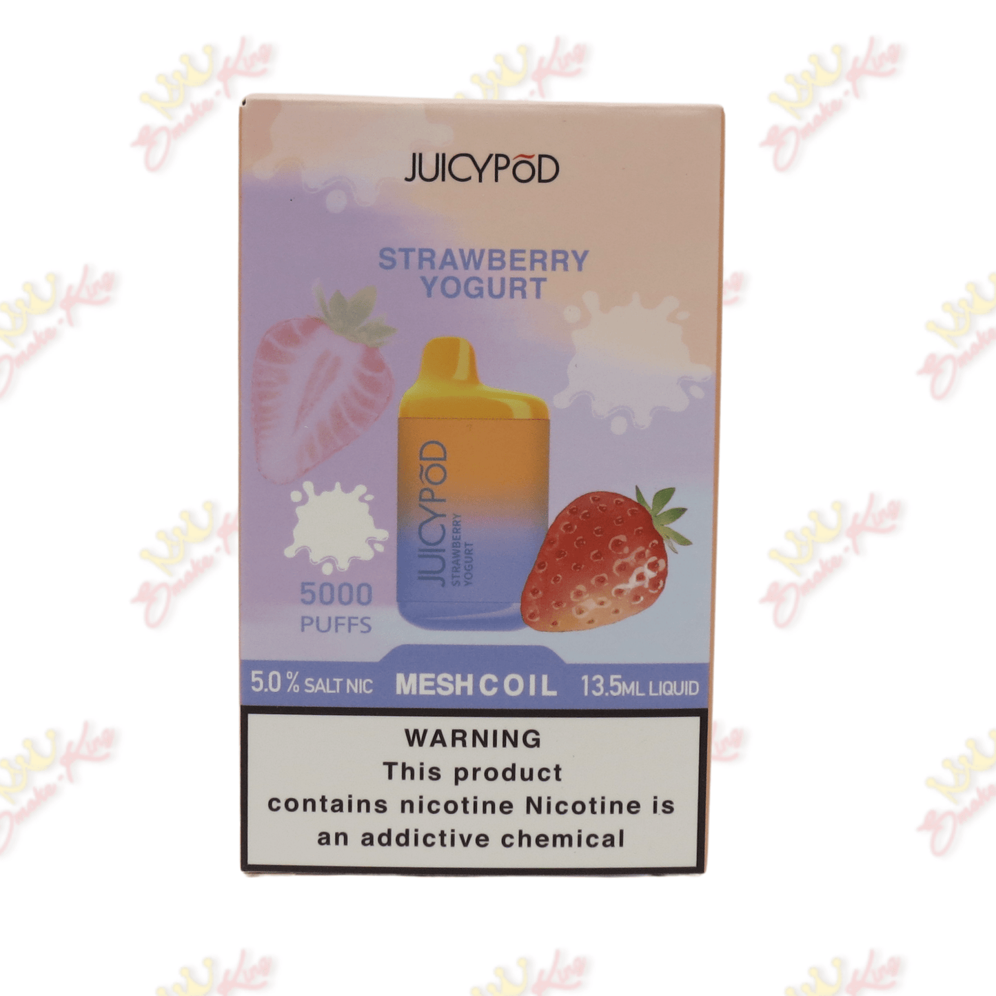 Juicy Pods Disposable Vapes Strawberry Yogurt / One for $19.99 Juicy Pod (5000 Puffs)