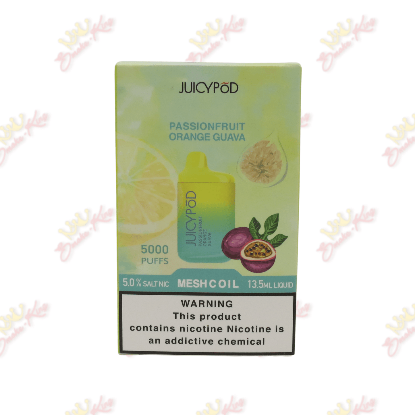 Juicy Pods Disposable Vapes Passionfruit Orange Guava / One for $19.99 Juicy Pod (5000 Puffs)