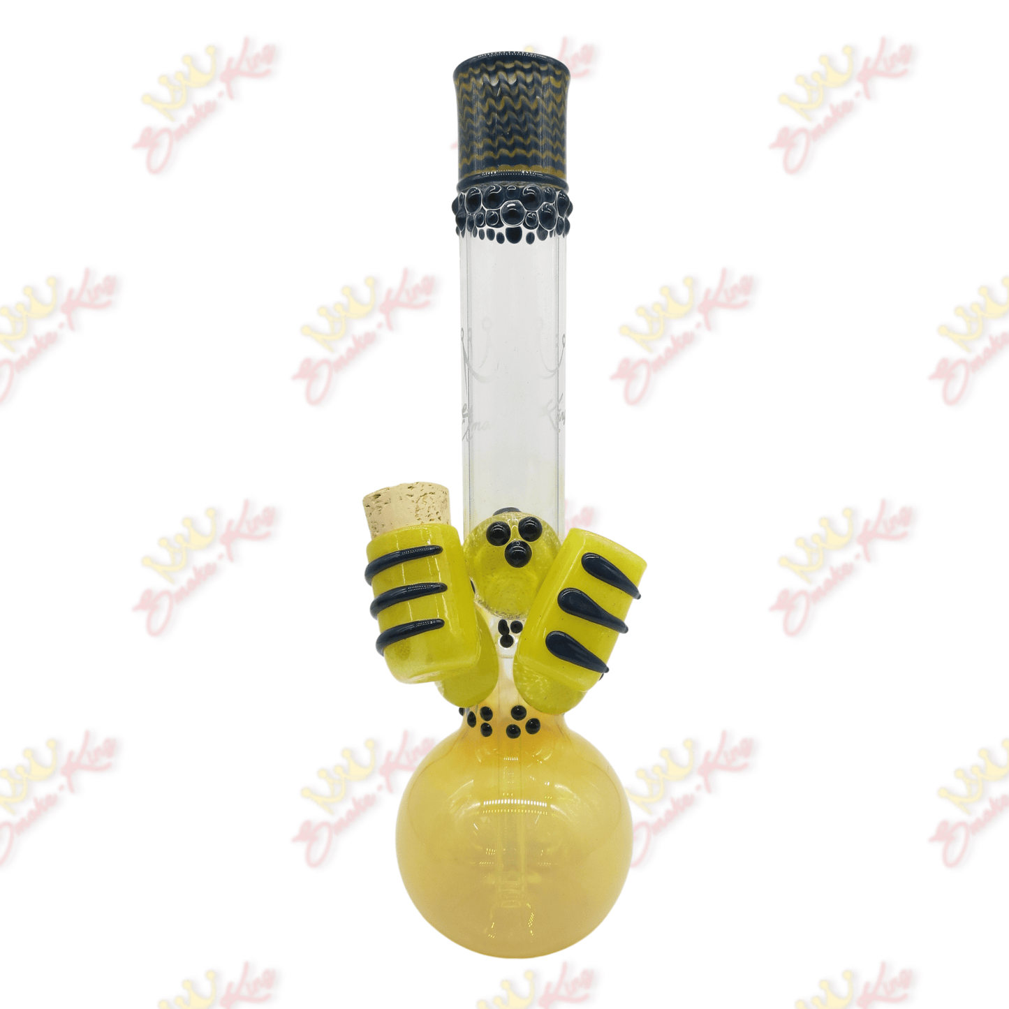 15" Inch Bong w/ yellow stash and lighter jar - Smoke King