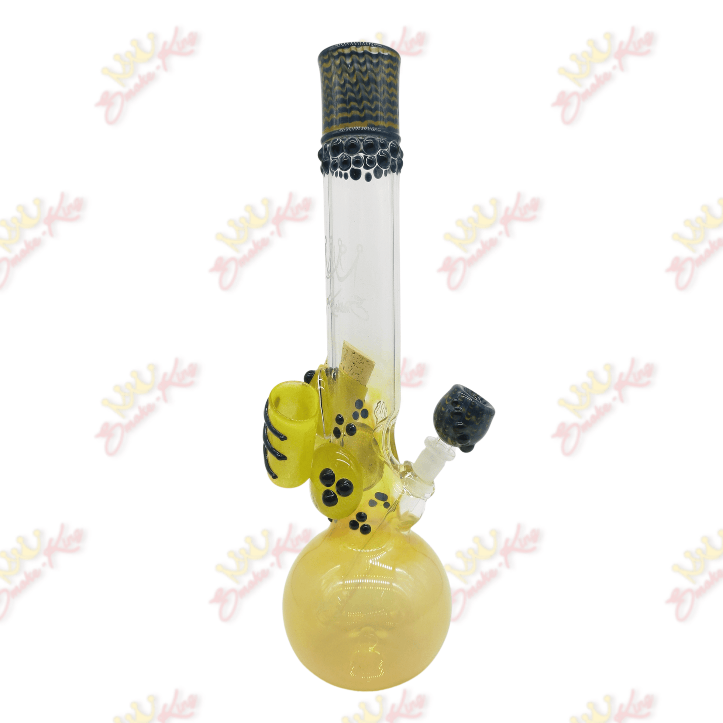 Smoke King 15" Inch Bong w/ yellow stash and lighter jar - Smoke King