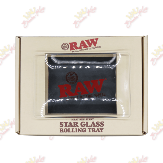 Smokeking rolling-trays RAW Star Glass Rolling Tray RAW Star Glass Rolling Tray | Smoke King